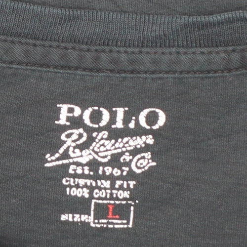 Polo Ralph Lauren Men's Black Large Custom Fit Cotton T-Shirt