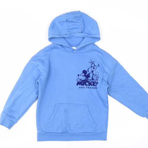 Disney Girls Blue Mickey & Friends Pullover Hoodie 7-8 Years