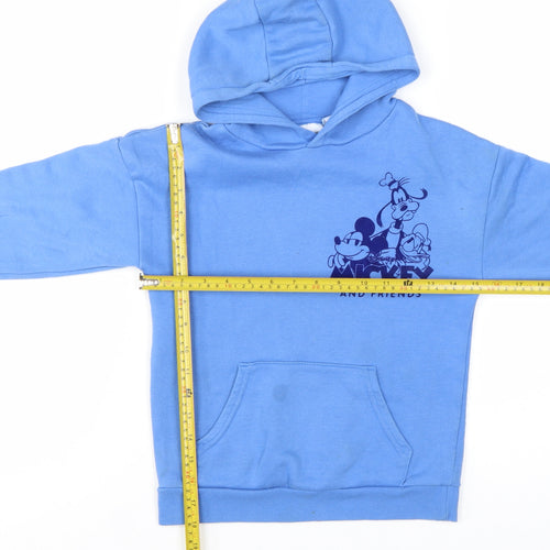 Disney Girls Blue Mickey & Friends Pullover Hoodie 7-8 Years