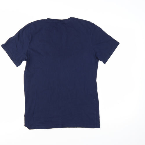 Calvin Klein Jeans Men's Navy Blue Cotton Logo T-Shirt Size L