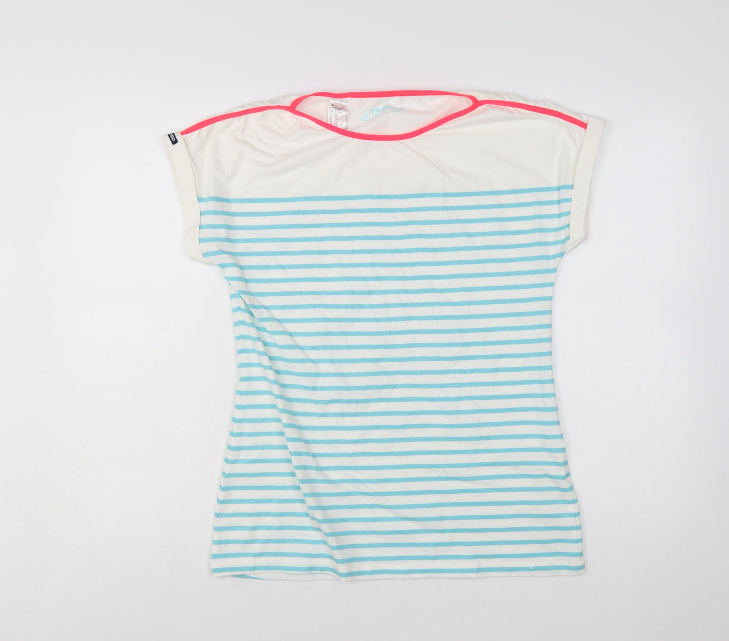 Tribord Womens Multicoloured M Nautical Stripe Boat Neck T-Shirt