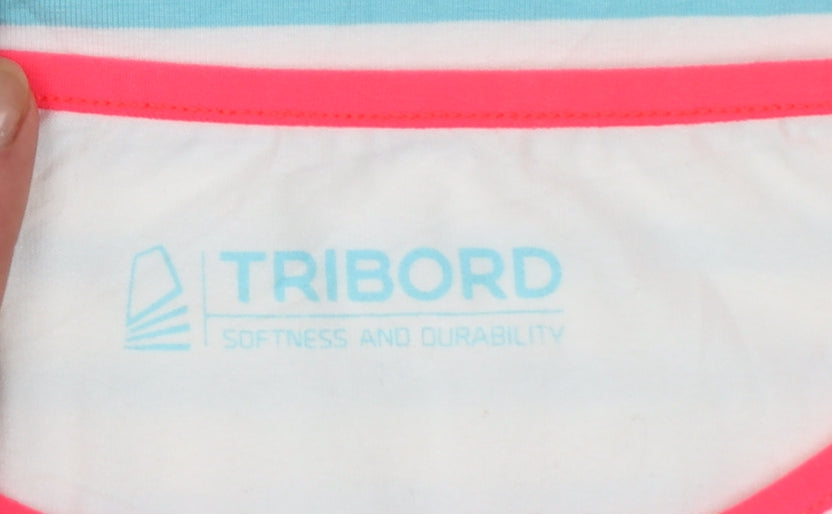Tribord Womens Multicoloured M Nautical Stripe Boat Neck T-Shirt