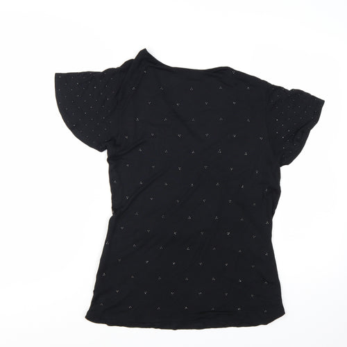 RJR John Rocha Women’s Black Wrap Style Beaded Top Size 14