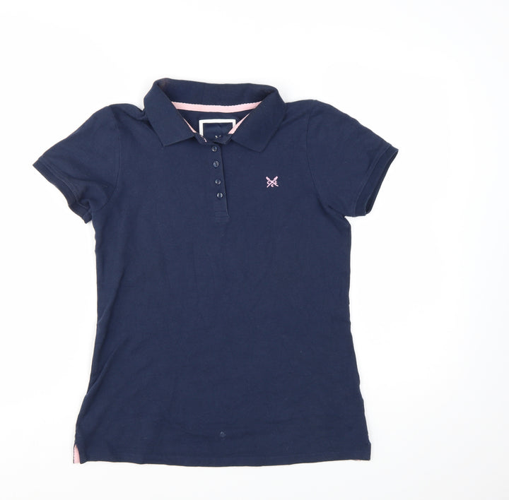 Crew Clothing Women’s Blue Polo Shirt Size 10 Cotton Classic Fit