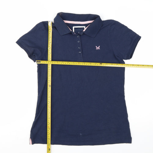Crew Clothing Women’s Blue Polo Shirt Size 10 Cotton Classic Fit