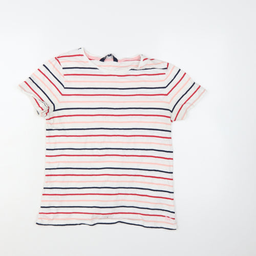 Crew Clothing Women’s Multicoloured Striped Cotton T-Shirt Size 12