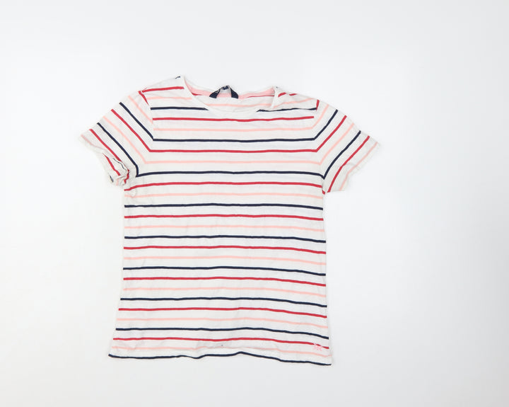 Crew Clothing Women’s Multicoloured Striped Cotton T-Shirt Size 12