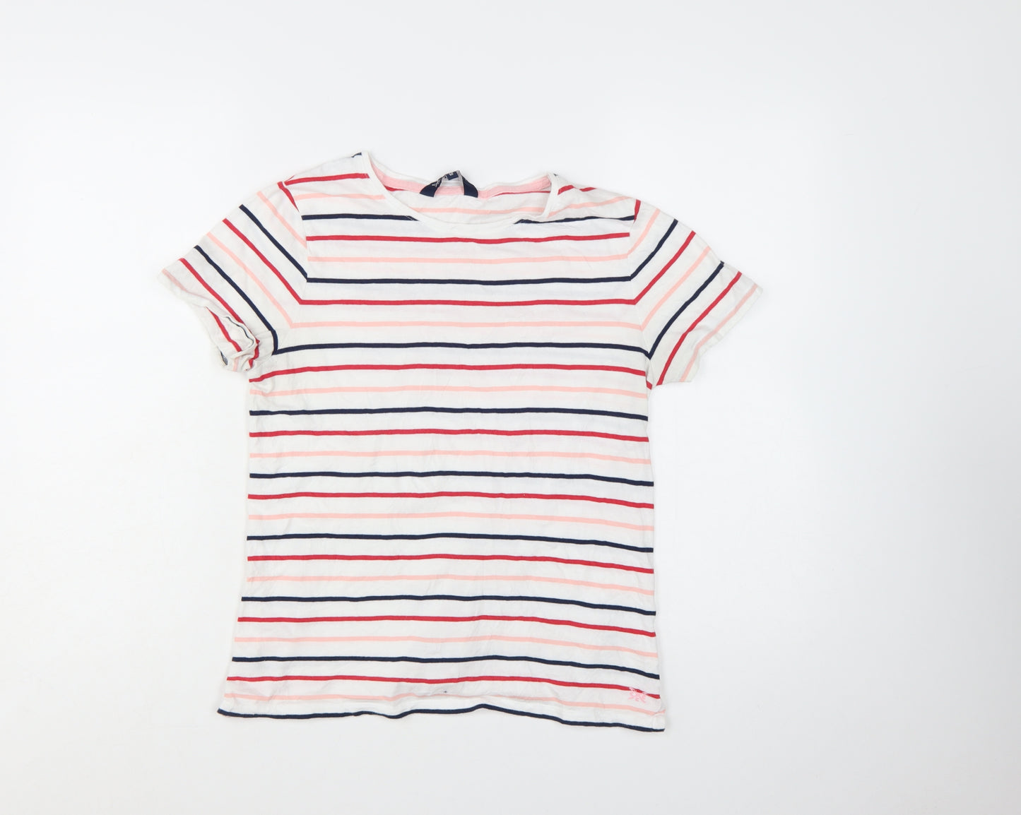 Crew Clothing Women’s Multicoloured Striped Cotton T-Shirt Size 12