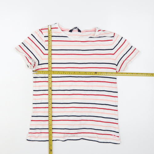 Crew Clothing Women’s Multicoloured Striped Cotton T-Shirt Size 12