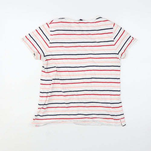 Crew Clothing Women’s Multicoloured Striped Cotton T-Shirt Size 12