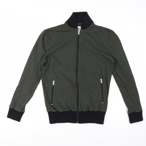 ASOS Men's Green Full Zip Cotton Sweatshirt XS