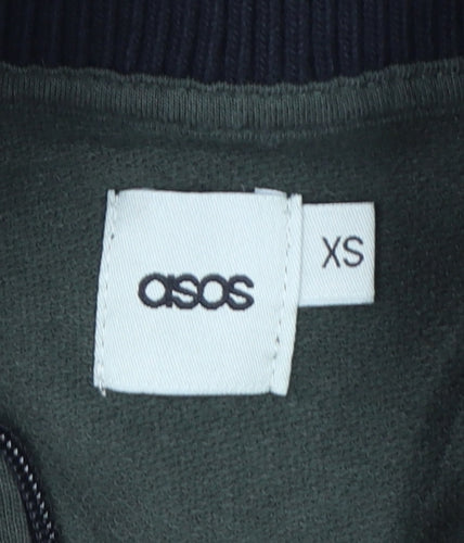 ASOS Men's Green Full Zip Cotton Sweatshirt XS