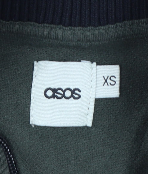 ASOS Men's Green Full Zip Cotton Sweatshirt XS