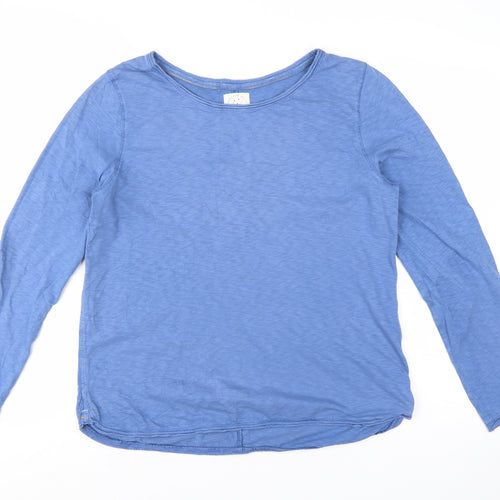 White Stuff Women's Blue Long Sleeve Cotton Jersey Top UK 12