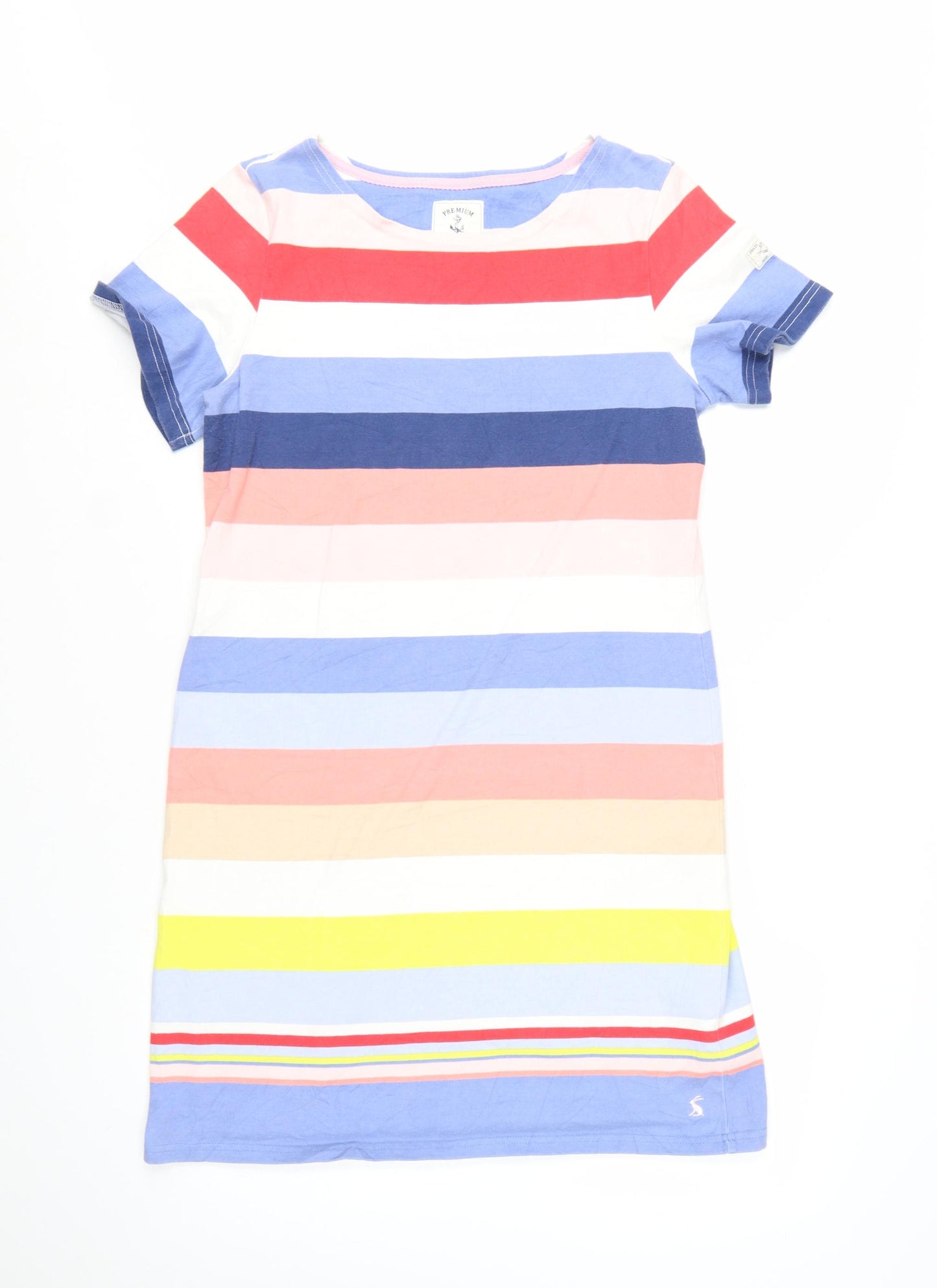 Joules Women’s Multicoloured Stripe Cotton T-Shirt Dress Size 14