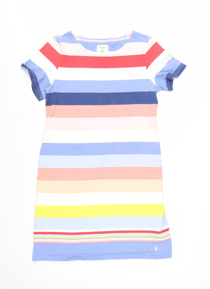 Joules Women’s Multicoloured Stripe Cotton T-Shirt Dress Size 14