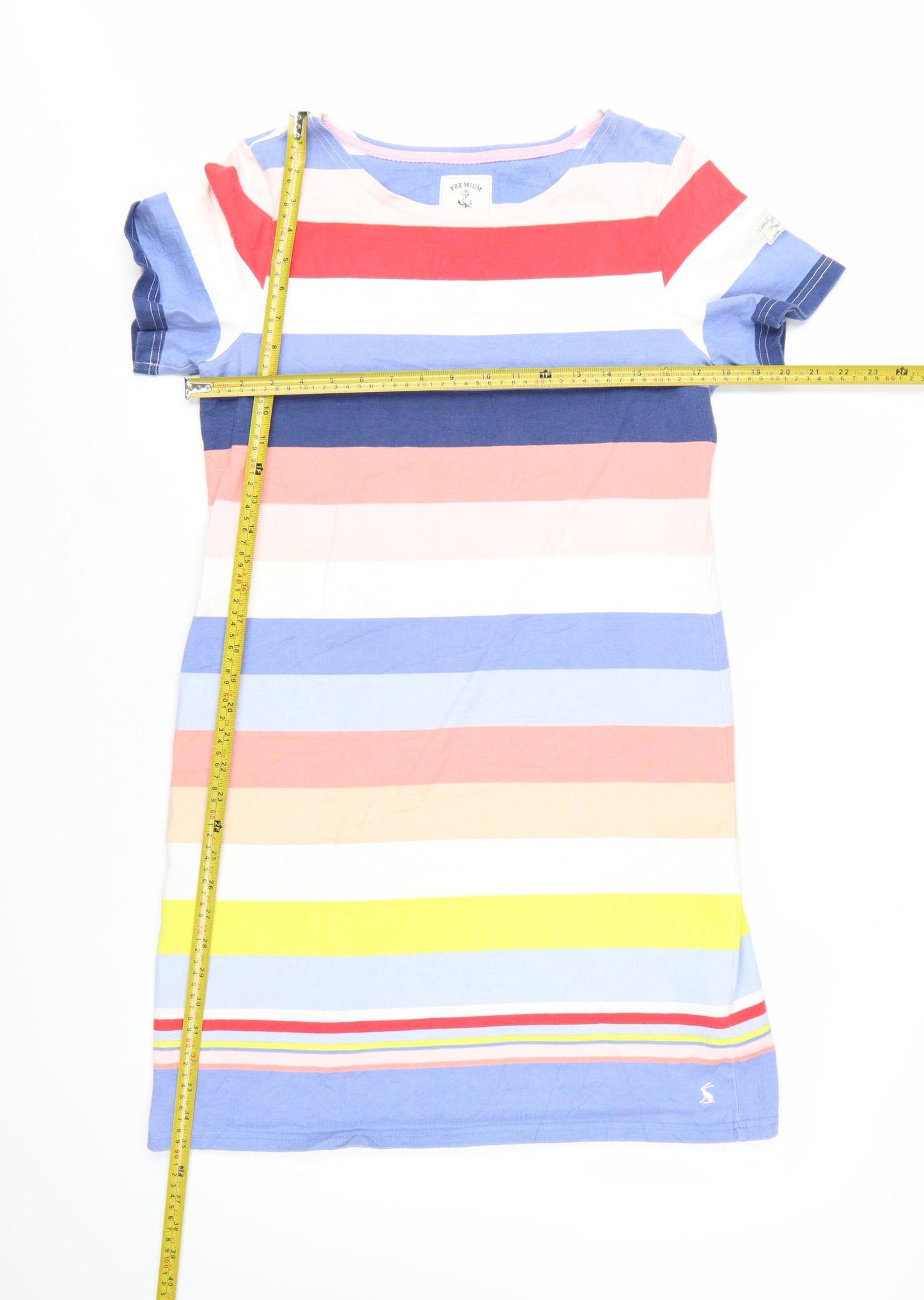 Joules Women’s Multicoloured Stripe Cotton T-Shirt Dress Size 14