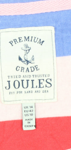 Joules Women’s Multicoloured Stripe Cotton T-Shirt Dress Size 14