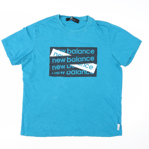 New Balance Men's Blue Graphic Print XL T-Shirt