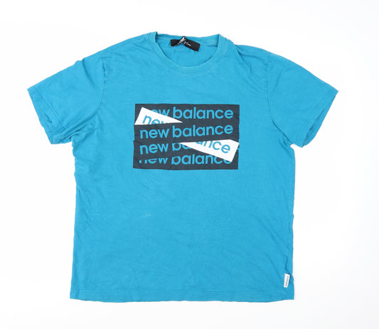 New Balance Men's Blue Graphic Print XL T-Shirt