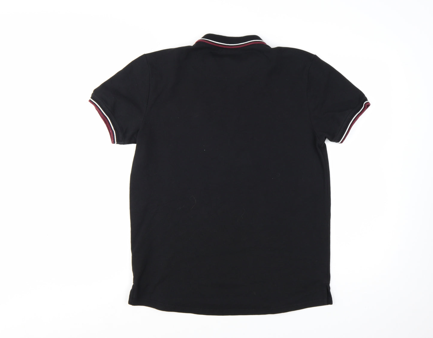 Firetrap Men Black Regular Fit Cotton Blend Polo Shirt M