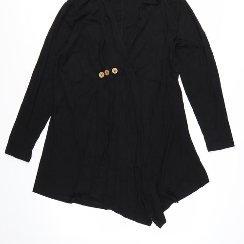 Joe Browns Womens Black Size 20 Long Sleeve Wrap Dress