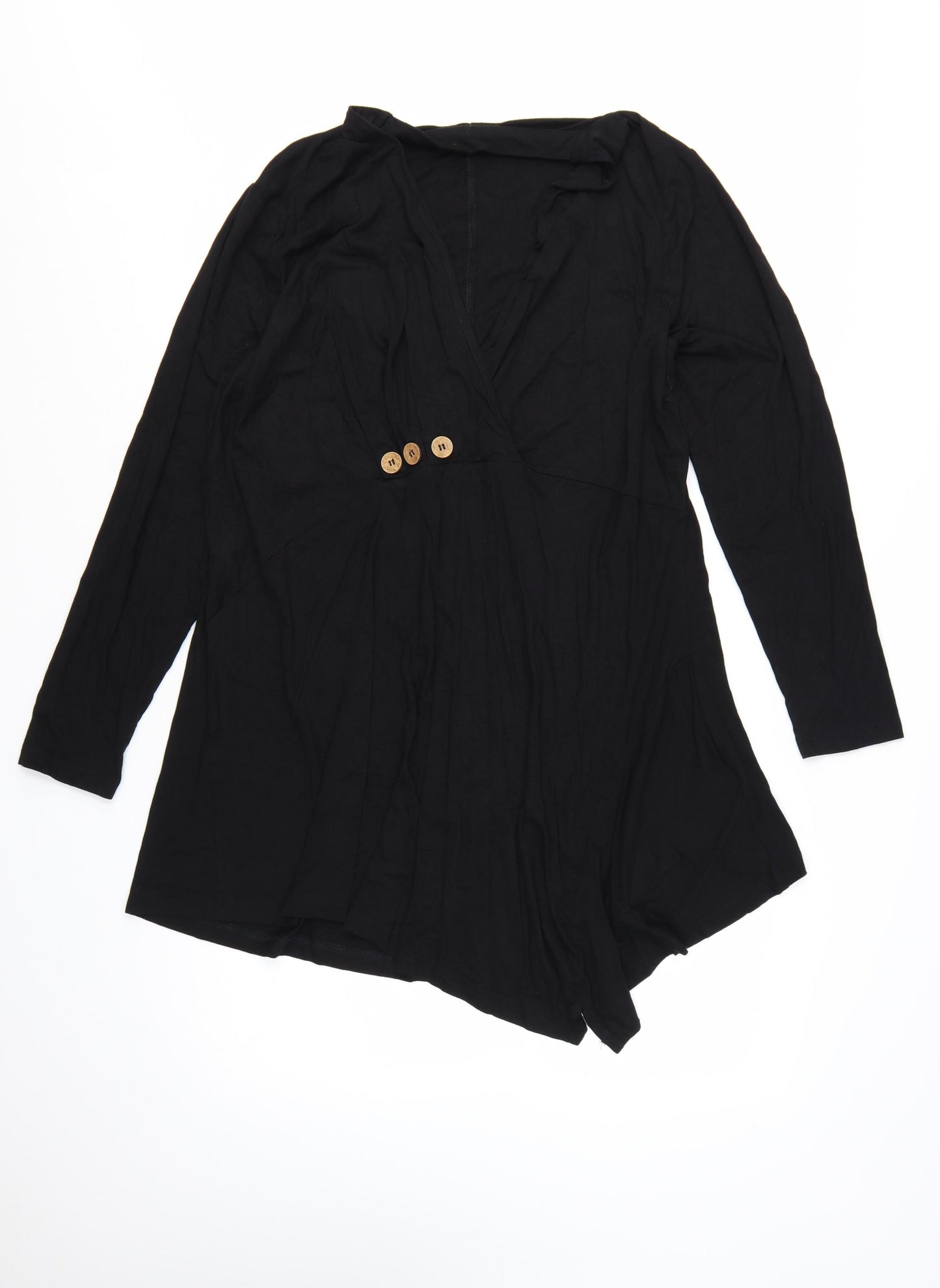 Joe Browns Womens Black Size 20 Long Sleeve Wrap Dress