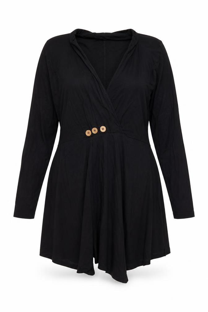 Joe Browns Womens Black Size 20 Long Sleeve Wrap Dress