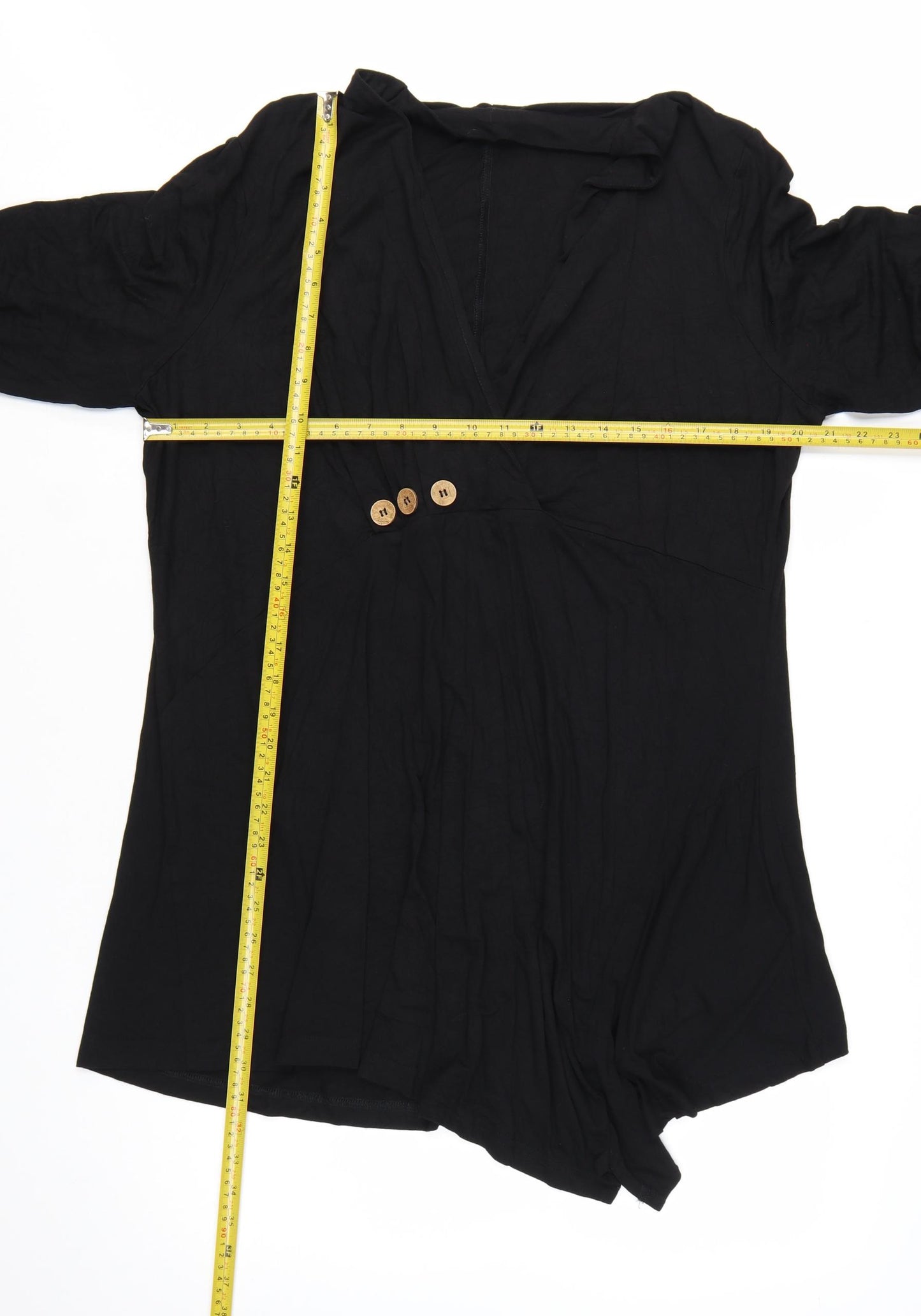Joe Browns Womens Black Size 20 Long Sleeve Wrap Dress