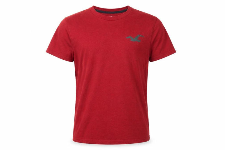Hollister Men's Red Crew Neck Cotton T-Shirt Size Small