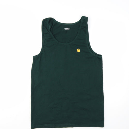 Carhartt WIP Men's Green Sleeveless Cotton Tank Top Size S