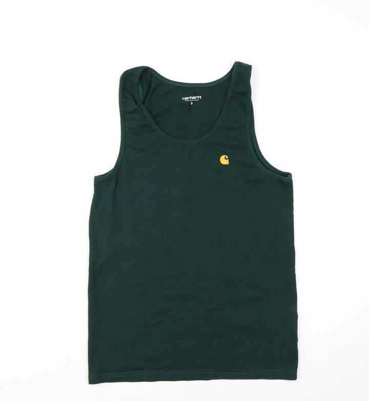 Carhartt WIP Men's Green Sleeveless Cotton Tank Top Size S