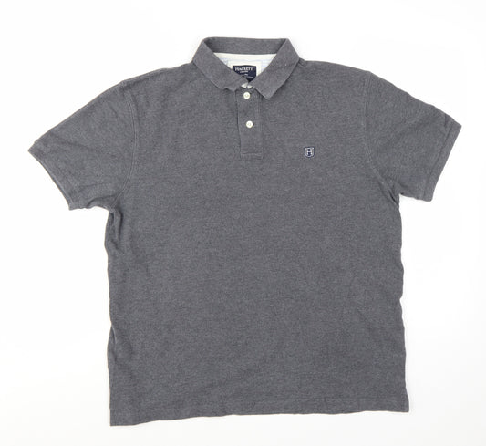 Hackett London Men's Grey Cotton Tailored Fit Polo Shirt XL