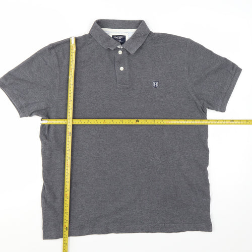 Hackett London Men's Grey Cotton Tailored Fit Polo Shirt XL