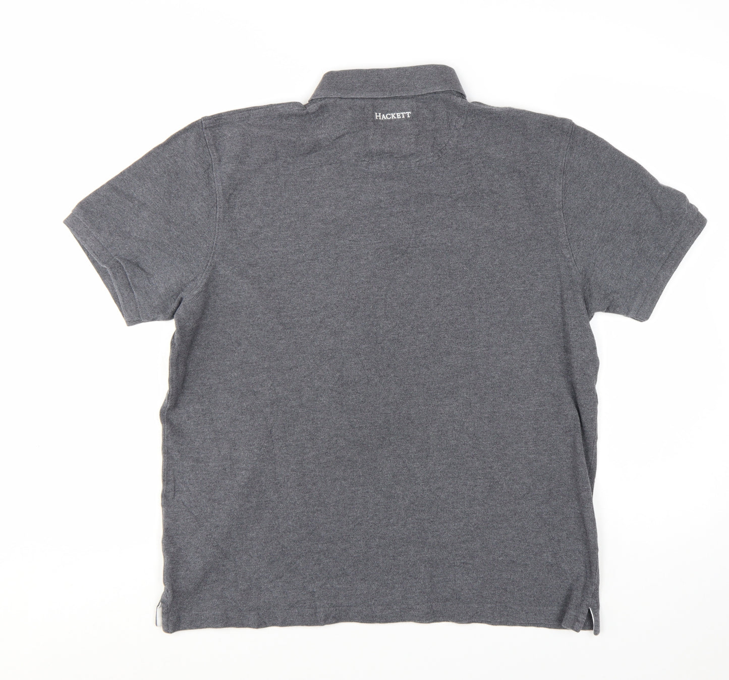 Hackett London Men's Grey Cotton Tailored Fit Polo Shirt XL