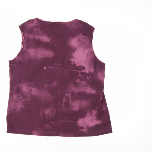 Principles Women's Purple Floral Cotton Sleeveless Camisole Top Size 18