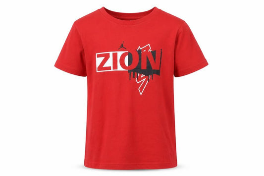 Jordan Boys Red Zion Graphic Print T-Shirt Size 12-13 Years