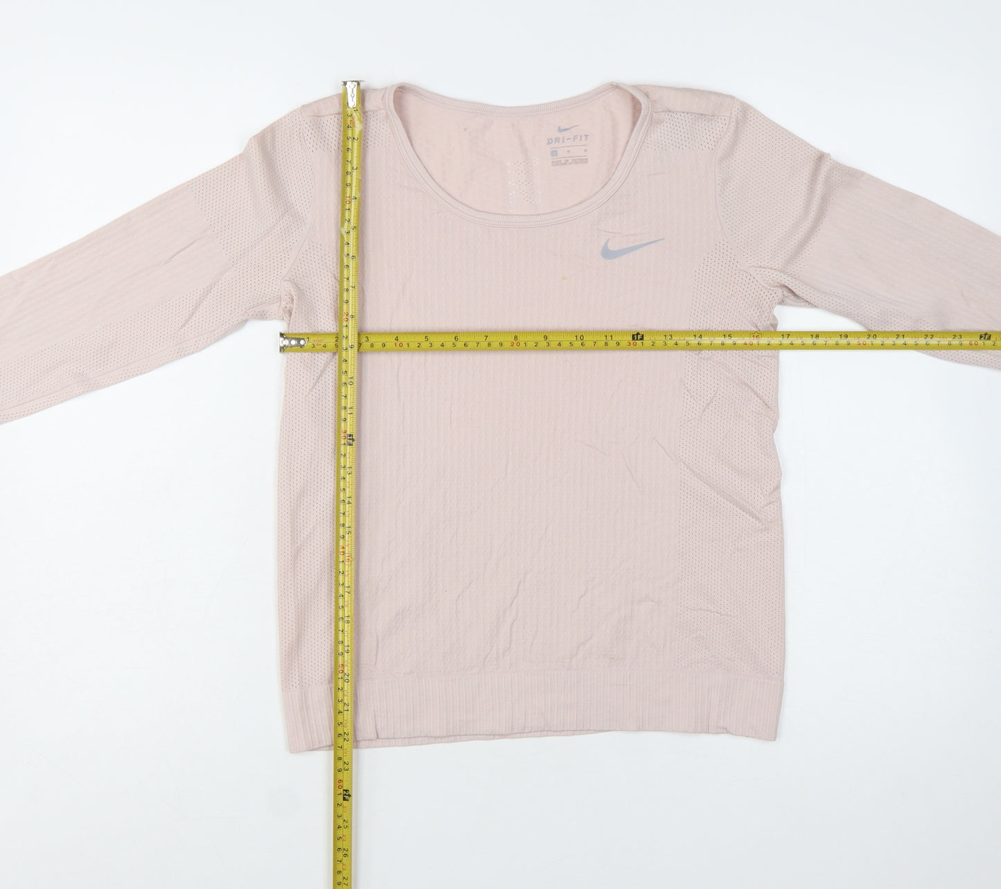 Nike Women's Beige Dri-FIT Long Sleeve Running Top Size M