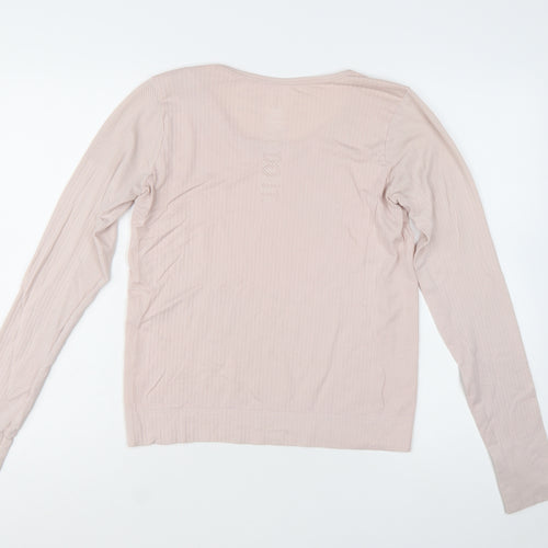 Nike Women's Beige Dri-FIT Long Sleeve Running Top Size M
