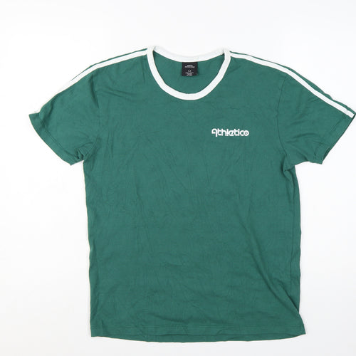 Urban Outfitters Women Green Ringer T-Shirt Size S Short Sleeve Casual