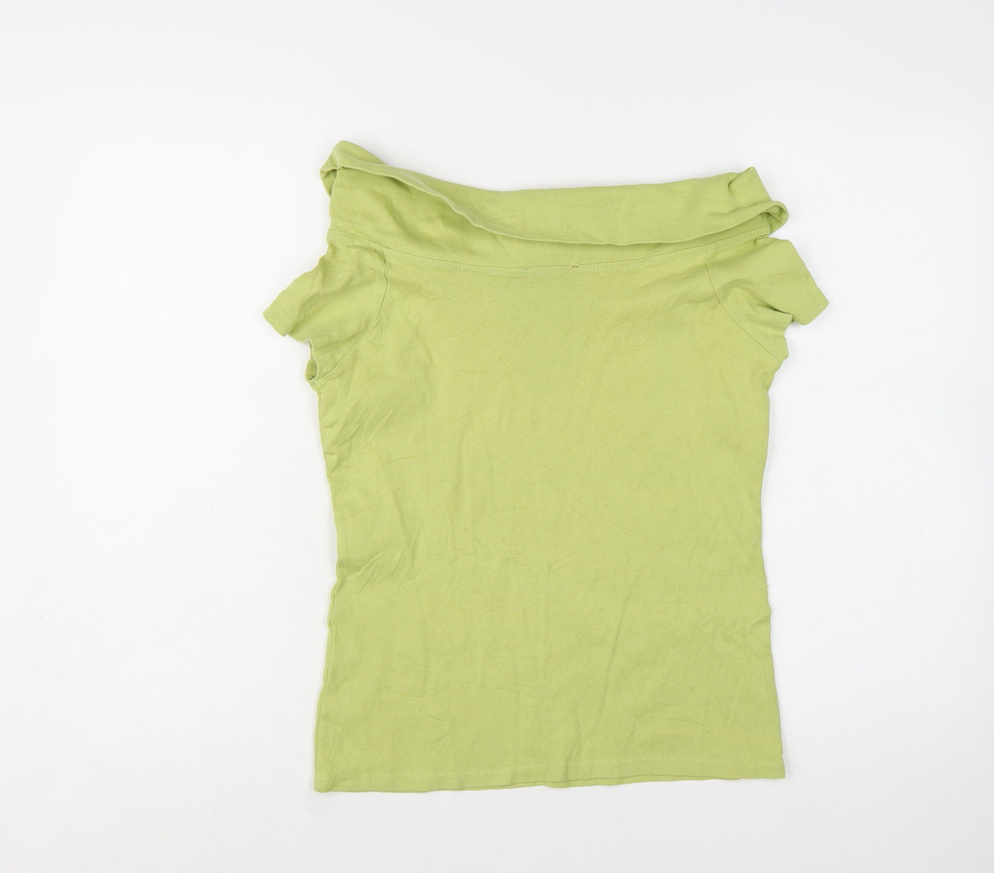 Monsoon Women’s Green Off Shoulder Short Sleeve Jersey Top Size 14
