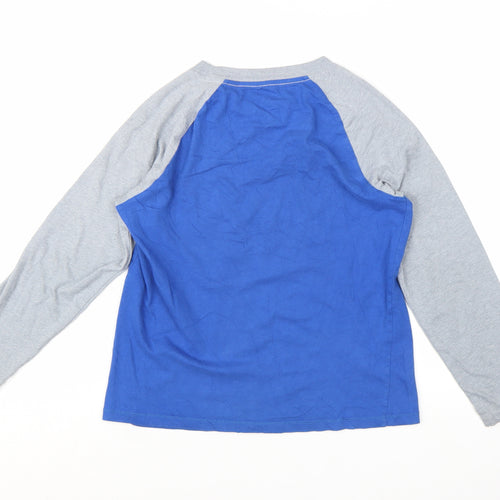 Tommy Hilfiger Boys Blue & Grey Long Sleeve Crew Neck T-Shirt Size 12-14 Years