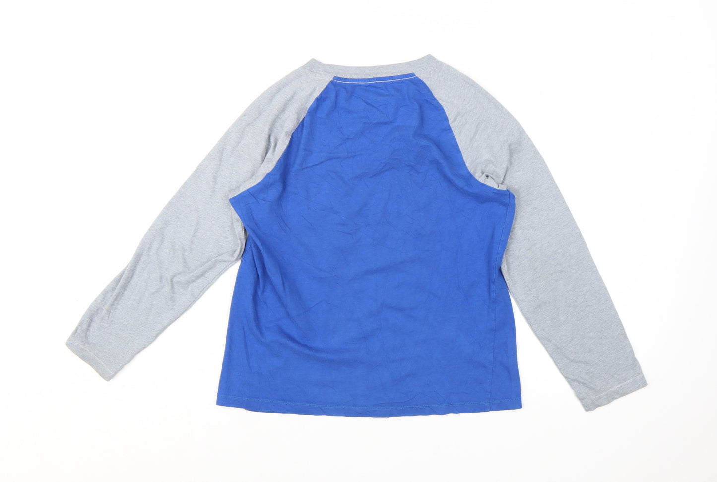 Tommy Hilfiger Boys Blue & Grey Long Sleeve Crew Neck T-Shirt Size 12-14 Years