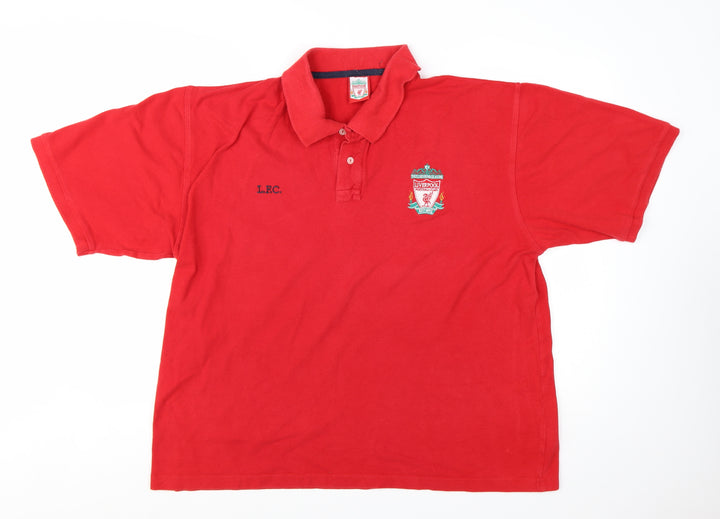 Liverpool FC Men's Red Cotton Polo Shirt XL Classic Fit