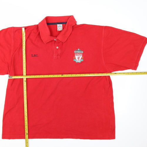 Liverpool FC Men's Red Cotton Polo Shirt XL Classic Fit