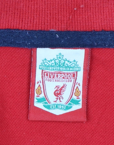 Liverpool FC Men's Red Cotton Polo Shirt XL Classic Fit