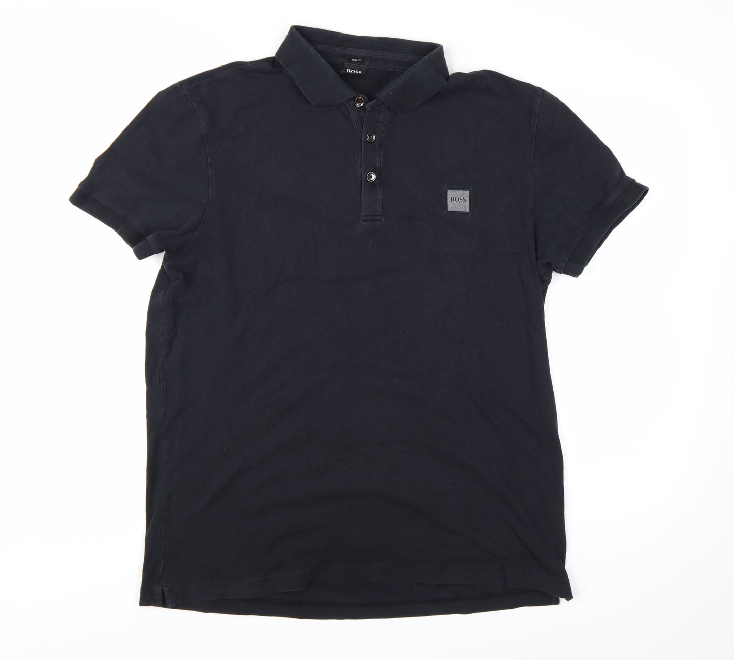 Hugo Boss Men’s Black Slim Fit Polo Shirt XXL Cotton Elastane