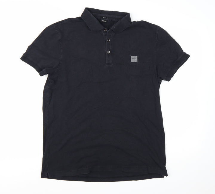 Hugo Boss Men’s Black Slim Fit Polo Shirt XXL Cotton Elastane