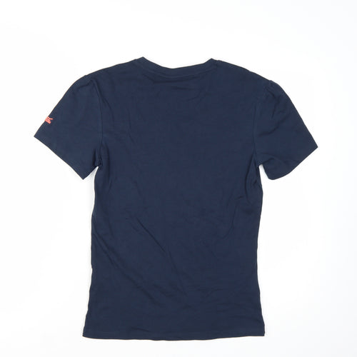 Regatta Girls Navy Blue Floral Embroidered Cotton T-Shirt 14 Years