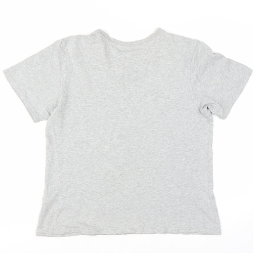 Calvin Klein Women Grey Basic Cotton Short Sleeve T-Shirt M